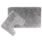  Набор ковриков для ванной SOFT SHAGGY 50х80/50х40 см 2 пр. L. серый Bombini 