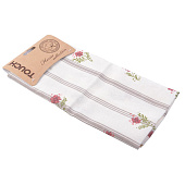  Кухонное полотенце (рогожка) 45х60 Полосы цветы прованс 