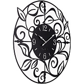  Часы настенные Нежность  Рубин, d-50 см, металл, открытая стрелка, черный, 5023-001 