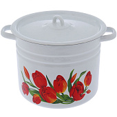 Кастрюля СтальЭмаль 9,0 л светлая декор С1622 Кастрюля СтальЭмаль 9,0 л светлая декор С1622