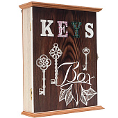 Ключница настенная дерево 6 крючков "Листики" 6,5х20х25 см 7915599 Ключница настенная дерево 6 крючков "Листики" 6,5х20х25 см 7915599