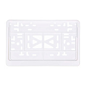  Рамка для номера 290х170 ГОСТ пластик, с защелкой, белая (без надписи) SKYWAY 1шт 