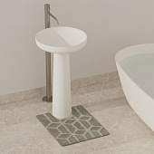  Набор ковриков для ванны и туалета 50х80 и 40х45 Лабиринт серый хлопок 