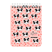 Блокнот А6, 108х145 мм, 40 л, гребень, картон, клетка, Brauberg Kids, Панды, 114393 Блокнот А6, 108х145 мм, 40 л, гребень, картон, клетка, Brauberg Kids, Панды, 114393