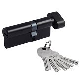  Цилиндр ключ/вертушка МЦ-STD AL-ЛПВ-80 45х35мм, черный, Нора-М 