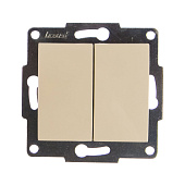 Выключатель СП 2-м инд. крем Карина Выключатель СП 2-м инд. крем Карина