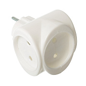 Тройник электр. 220В 6А бел. REXANT 11-1064 Тройник электр. 220В 6А бел. REXANT 11-1064