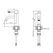 Смеситель для раковины Vessel 35мм VSL26 Voda Смеситель для раковины Vessel 35мм VSL26 Voda
