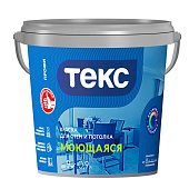 Краска моющаяся для стен и потолков Текс Профи База А 0,9л. Краска моющаяся для стен и потолков Текс Профи База А 0,9л.