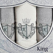 Комплект полотенец в коробке MERZUKA махровые 3 шт. KING (серый) Комплект полотенец в коробке MERZUKA махровые 3 шт. KING (серый)