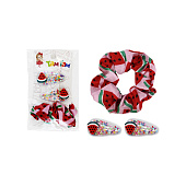 Аксессуары для волос Сочный арбуз, 3 предмета, (заколка клик-клак 2 шт, резинка 1 шт) Аксессуары для волос Сочный арбуз, 3 предмета, (заколка клик-клак 2 шт, резинка 1 шт)