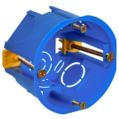 Коробка установочная С3 d68х45 для полых стен (с саморезами и пластик. лапками) GENERICA Коробка установочная С3 d68х45 для полых стен (с саморезами и пластик. лапками) GENERICA