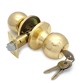 Ручка-защелка ЗШ-01 ключ фиксатор, латунь/золото Ручка-защелка ЗШ-01 ключ фиксатор, латунь/золото