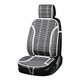  Накидка на сиденье бамбук SKYWAY Summer-05, с поддержкой спины, серый 