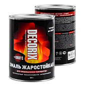  Краска термостойкая 1200°C DECORIX 0,8 кг., черный 
