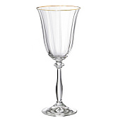  Набор бокалов для красного вина  Crystal Bohemia FREGATA OPTIC, декор "Отводка золото" 250 мл (2 шт)  БСС0470 