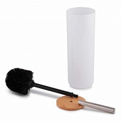  Ёршик туалетный с подставкой Бамбук белый (20) М8064 