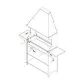  Мангал Professional Standart Zont PSZ3000 с крышей, 158,2х41,2х207,9 см, 3мм, полки 7690963 