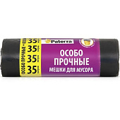Мешок для мусора, "ОСОБО ПРОЧНЫЕ" 35л, PATERRA, 10 мкм