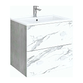  Тумба Марбл 65 подвесная мрамор/камень бетонный с раковиной Оскар 65 65.13 Onika 