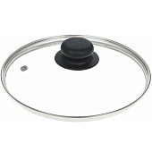 Крышка стеклянная 20см низк. мет/ободок, пл/ручка, пароотвод 4720 Крышка стеклянная 20см низк. мет/ободок, пл/ручка, пароотвод 4720