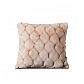  Подушка декоративная 45х45 Соты искусственный мех молочный 