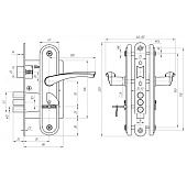 Замок врезной с ручкой ЗВ 9-4.2 (серебро) Зенит 00-00000583 Замок врезной с ручкой ЗВ 9-4.2 (серебро) Зенит 00-00000583
