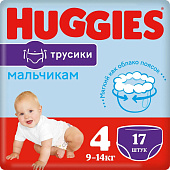  Подгузники-трусики Huggies Литтл Вокерс 4 для мал.(9-14кг) 17 шт 