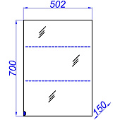 Зеркало-шкаф МС В5 700х500х150 Aqwella Зеркало-шкаф МС В5 700х500х150 Aqwella