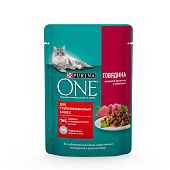  Влажный корм для кошек ONE STERILCAT Говядина 75г 