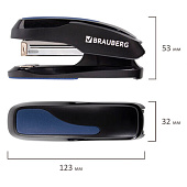 Степлер №24/6, 26/6 BRAUBERG "Extra", до 30 листов, черно-синий, 229084 Степлер №24/6, 26/6 BRAUBERG "Extra", до 30 листов, черно-синий, 229084