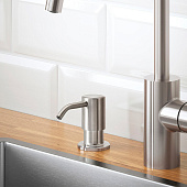  Дозатор врезной для жидкого мыла 400мл металл/пластик для моек сатин 185АА Aflorn 