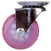 Опора колесная повор.на площ. 50мм полиур/пласт (розовый 1 шт)(30кг) Опора колесная повор.на площ. 50мм полиур/пласт (розовый 1 шт)(30кг)