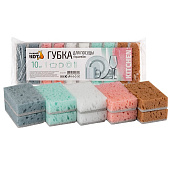 Набор губок для мытья посуды Рыжий кот Aquarelle 10шт. (93х65х27мм) 310577