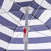 Зонт пляжный с наклонным механизмом d=160см h=170см, бело-синяя полоска арт.10123-1830 Зонт пляжный с наклонным механизмом d=160см h=170см, бело-синяя полоска арт.10123-1830