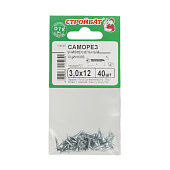  Саморезы универсальные оцинкованные ШУц 3,0х12мм, потайная голова, 40шт 
