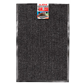 Коврик входной ворсовый влаго-грязезащитный 60х90см ребристый, черный, LAIMA 602869 Коврик входной ворсовый влаго-грязезащитный 60х90см ребристый, черный, LAIMA 602869