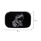 Пенал BRAUBERG SHINY, 1 отделение, 1 откидная планка, ЭВА, 22х13х4 см, Разъяренный дино, 273517