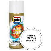  Эмаль аэрозольная алкидная матовая белая RAL 9003 JOBI 520мл 