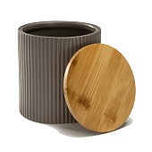 Банка для сыпучих продуктов «Дымка», 1,1 л, 12х13 см, керамическая, бежевый 5362017 Банка для сыпучих продуктов «Дымка», 1,1 л, 12х13 см, керамическая, бежевый 5362017