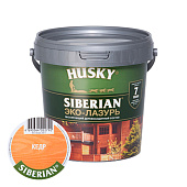 Защит. декор. покрытие HUSKY SIBERIAN ЭКО-ЛАЗУРЬ полуматовый кедр 0,9л Защит. декор. покрытие HUSKY SIBERIAN ЭКО-ЛАЗУРЬ полуматовый кедр 0,9л