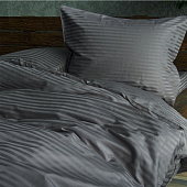  Комплект постельного белья Sateen De Luxe Евро сатин Мокрый асфальт 