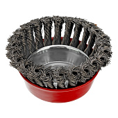 Щетка "чашка" для УШМ 100 мм, М14 круч. пров. 0.5 мм Matrix Щетка "чашка" для УШМ 100 мм, М14 круч. пров. 0.5 мм Matrix