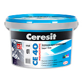  Затирка CE40 Aquastatic 01 белая (2кг) /Церезит 