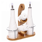 Набор для специй 4 предмета "White magic" полоски 312-0034 Набор для специй 4 предмета "White magic" полоски 312-0034