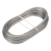  Трос металлополимерный прозрачный 3мм,моток 20м.п.,  Сибртех ПР-3.0 