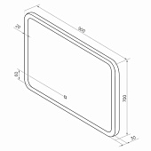 Зеркало с LED подсветкой Demure Led 900х700 Континент Зеркало с LED подсветкой Demure Led 900х700 Континент