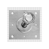 Анкер регулировочный по высоте 150х150х3,0 мм со шпилькой М24 Н=200 мм, цинк Анкер регулировочный по высоте 150х150х3,0 мм со шпилькой М24 Н=200 мм, цинк