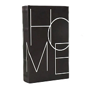  Сейф-книга дерево кожзам Home. Дизайн чёрная 21х13х5 см 7570529 