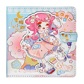  Записная книжка подарочная А6 132 л,цветной блок, с хлястиком на магните,обл.пвх,Аниме МИКС  9669008 